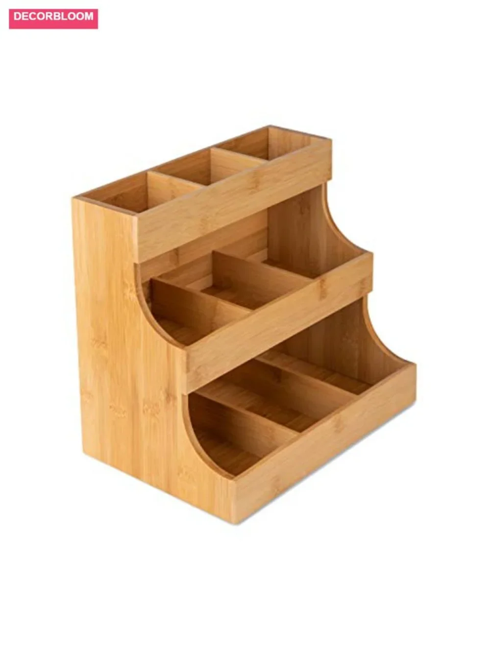 Tea Bag Organizer - Bamboo Storage Box Holds 180 Tea Bags